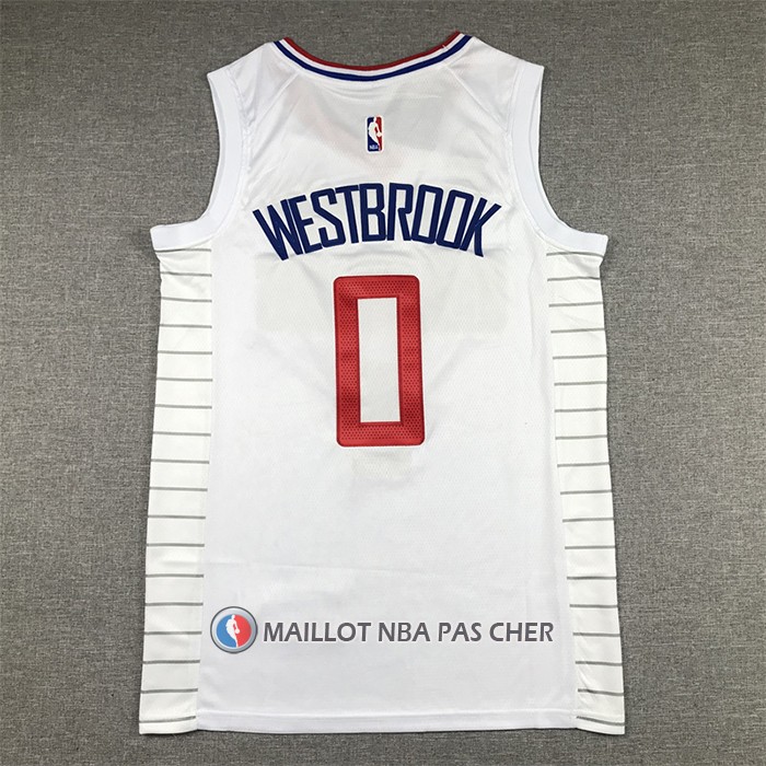 Maillot Los Angeles Clippers Russell Westbrook NO 0 Association 2022-23 Blanc
